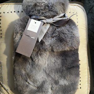 Anthropologie Hot Water Bottle with Faux Fur Cover